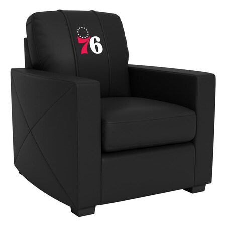 Dreamseat Silver Club Chair with Philadelphia 76ers Secondary Logo XZ7759002CHCDBK-PSNBA32013